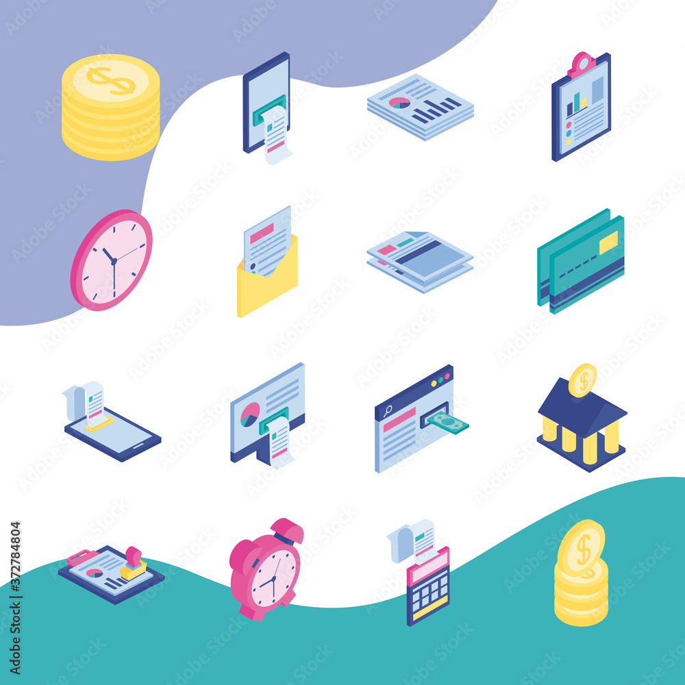 bundle of sixteen taxes set icons bundle of sixteen taxes set icons