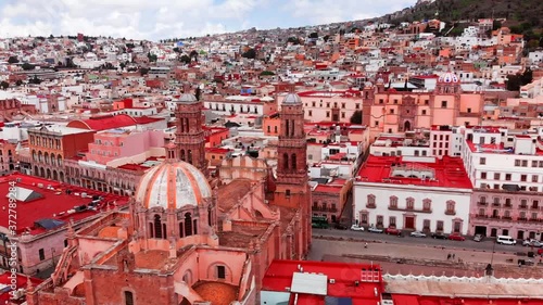 Zacatecas Catedral Aerial Drone Footage photo