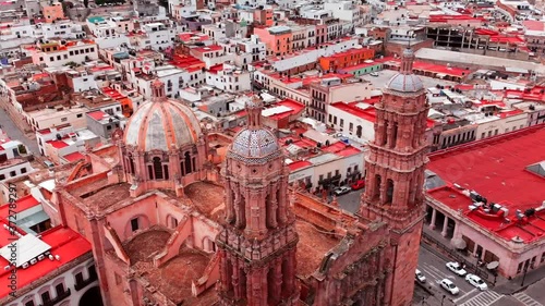 Zacatecas Catedral Aerial Drone Footage photo