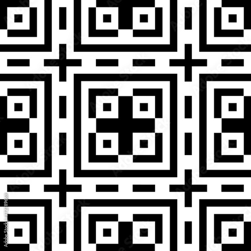 Tribe motif. Ethnic wallpaper. Ancient mosaic. Ethnical folk image. Tribal ornament. Embroidery background. Digital paper, web design, textile print, backdrop. Seamless abstract art. Vector artwork.