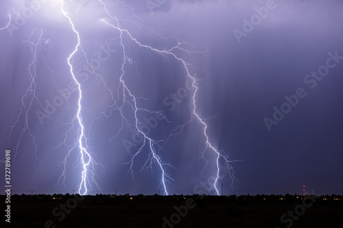 Powerful lightning storm