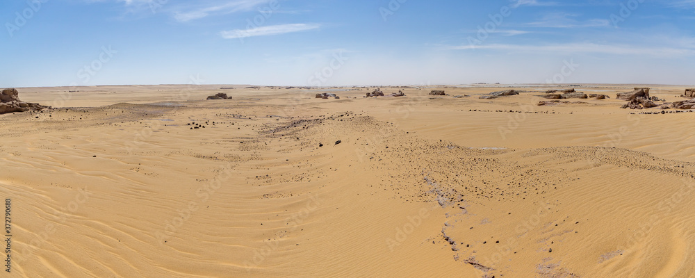 Panoramic view of Sahara Desert in Africa, Chad