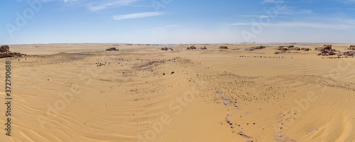 Panoramic view of Sahara Desert in Africa  Chad