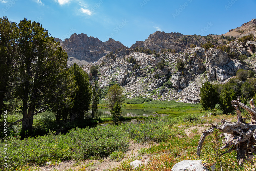 Morning view of the beautiful Dollar Lakes