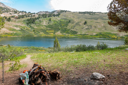 Morning view of the beautiful Favre Lake photo