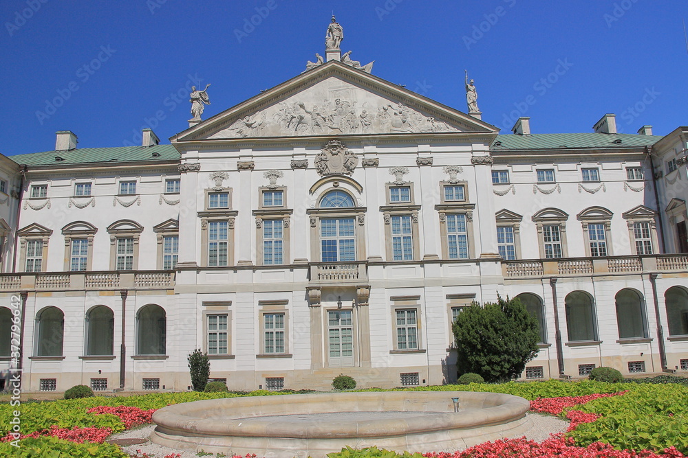 The baroque Krasiński Palace in Warsaw (Poland), built in 1695, also known as the Palace of the Commonwealth.