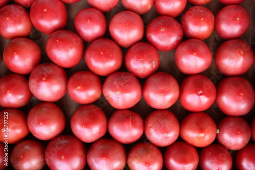 background of tomatoes top view