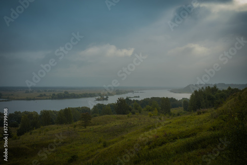 clouds over the river