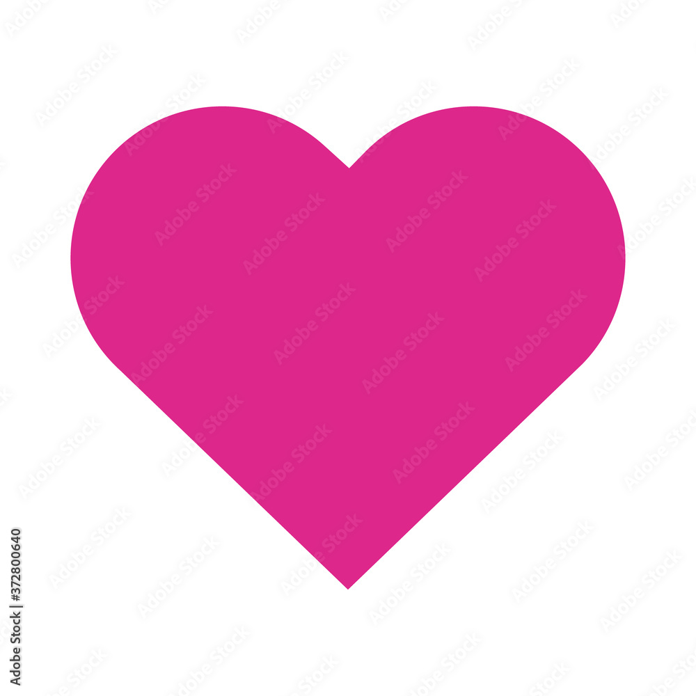 pink heart silhouette style icon