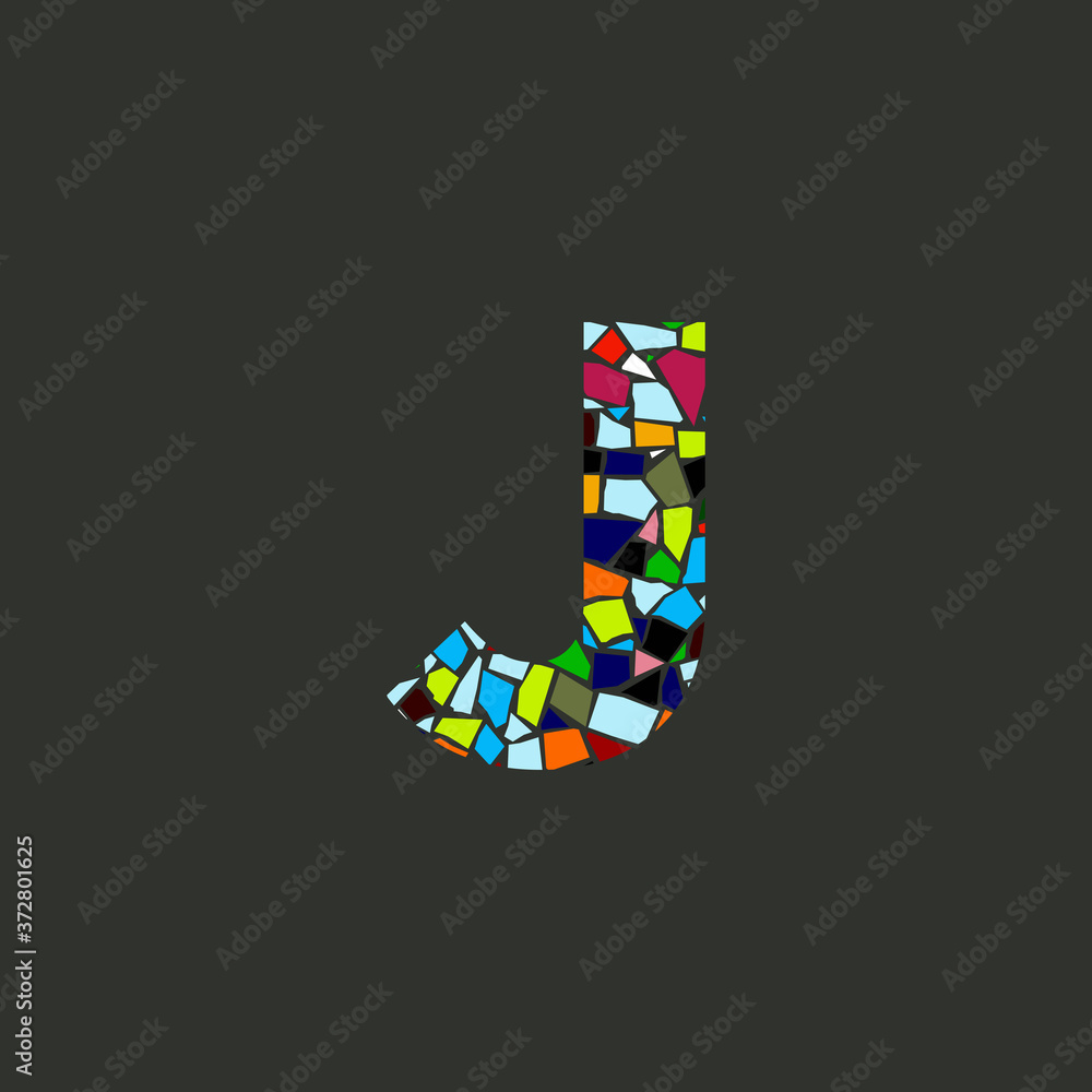 Obraz premium Colorful Mosaic Initial