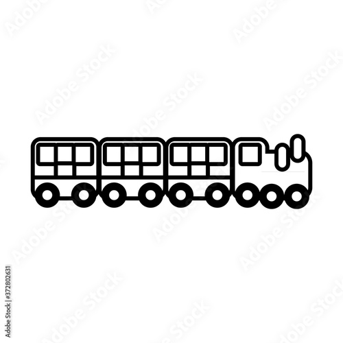 train mechanical fairground attraction line style icon