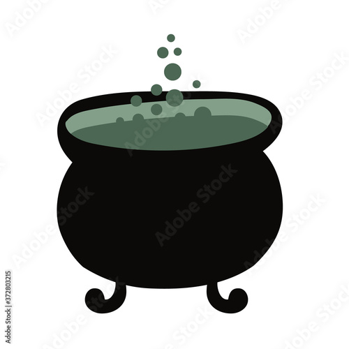 witch cauldron pot flat style icon