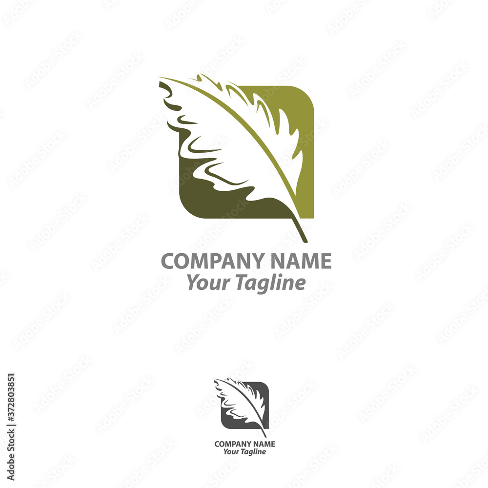 Oak logo design template, Oak Leaf Logo Design Vector