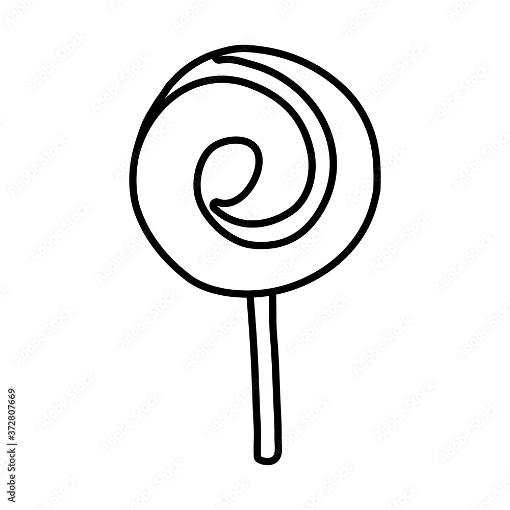 sweet lollipop halloween line style icon sweet lollipop halloween line style icon