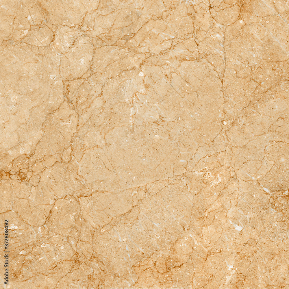 Fototapeta premium Polished brown beige marble. Real natural marble stone texture and surface background.