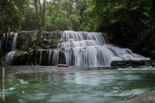 Obraz na plátně Beautiful Waterfall, Pang Sida Waterfall, at Pang Sida National Park, Thailand