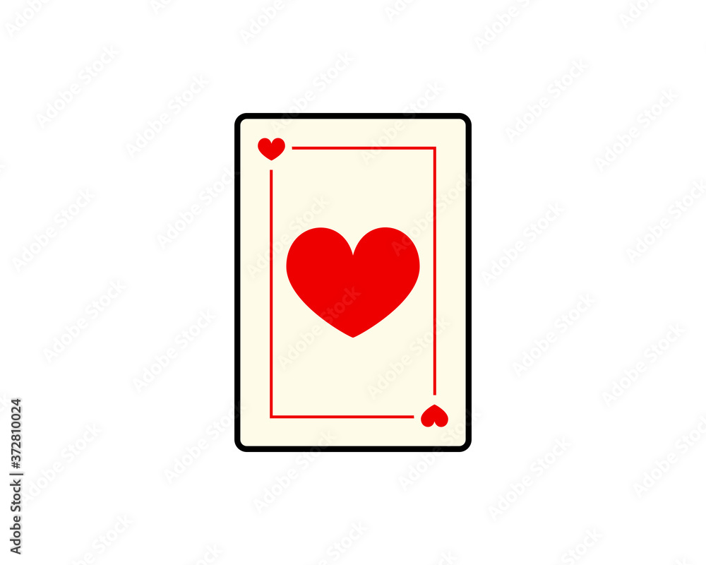 Love poker card vector art illustration Love poker card vector art illustration