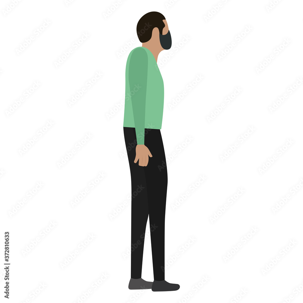 Man waving elbow. Man wearing face mask - Vector Man waving elbow. Man wearing face mask - Vector