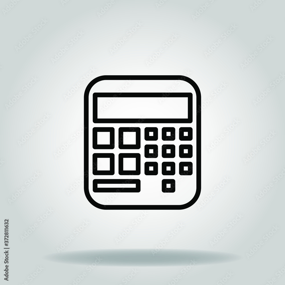 calculator icon or logo in outline
calculator icon or logo in outline