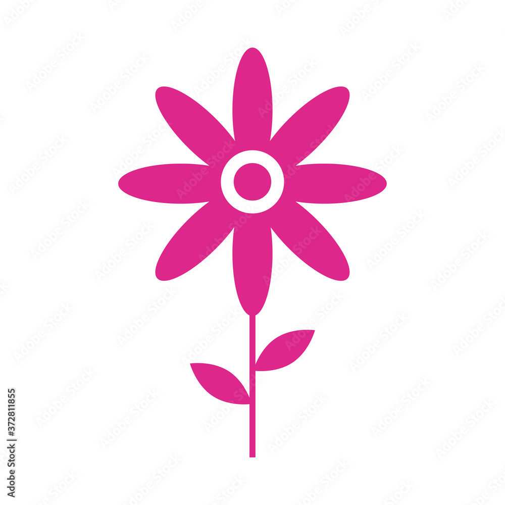 pink flower silhouette style icon pink flower silhouette style icon