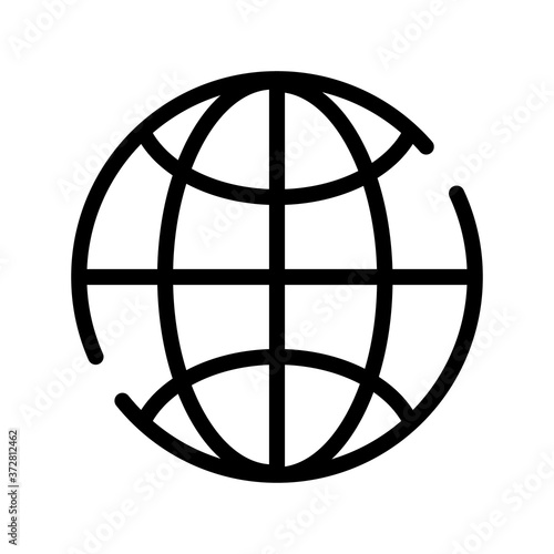 sphere planet browser line style icon