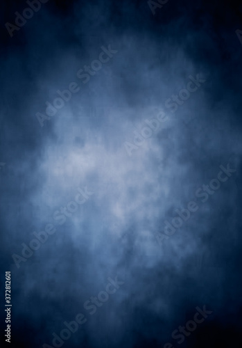 Print op canvas photo background for portrait, blue color paint texture