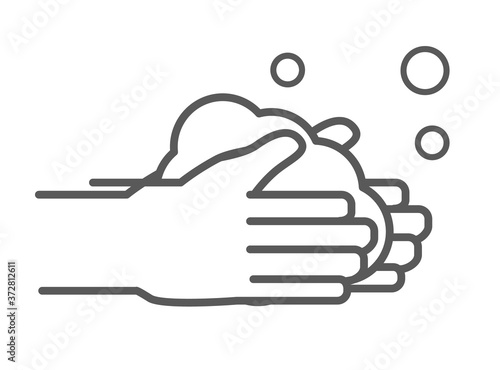 アイコン素材_感染症対策_石鹸で手洗い