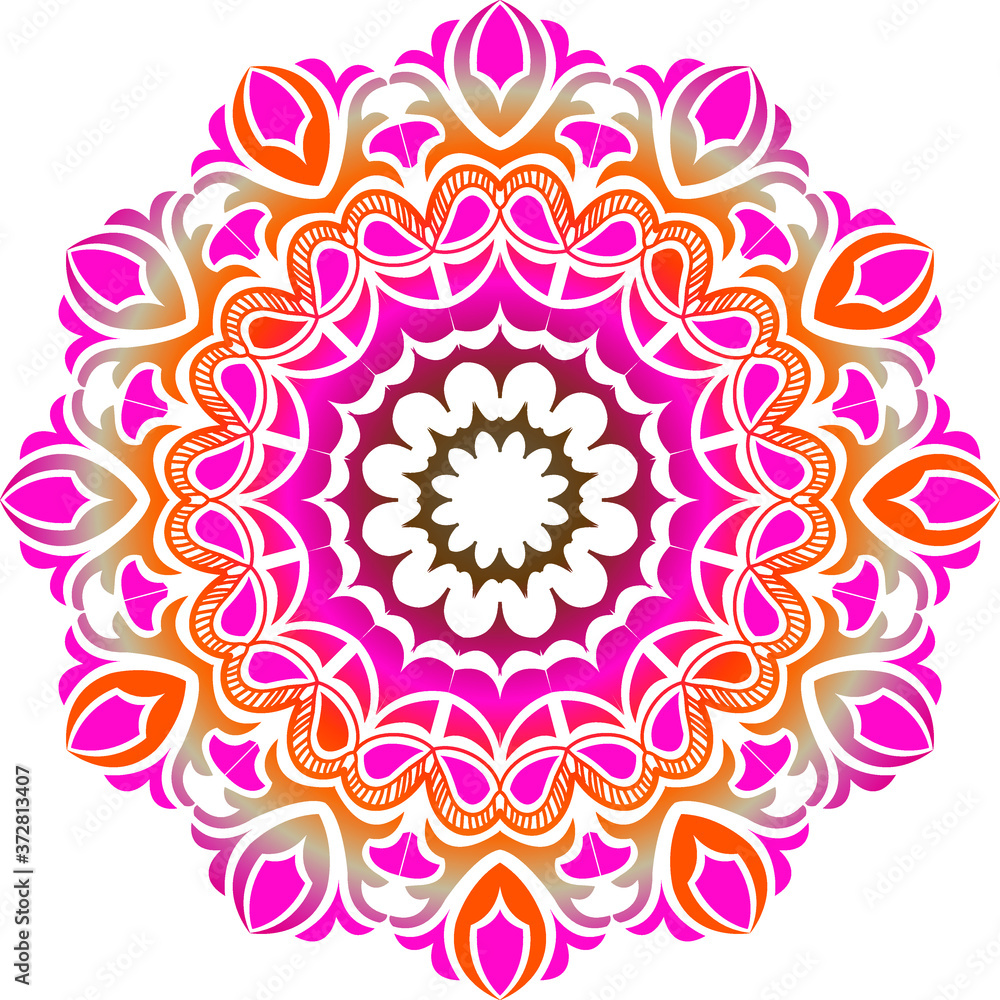 Colorful Mandalas for coloring book. Decorative round ornaments.vector mandala design.