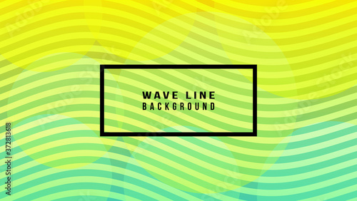 green gradient wavy line with transparent circle vector background abstract illustration 