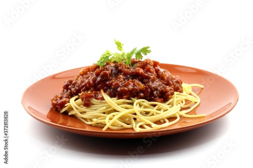 Spaghetti food on plate