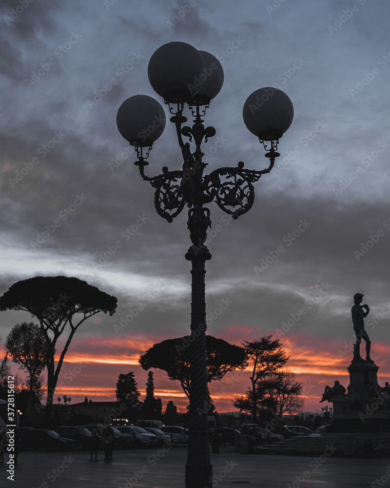 Obraz premium sunset in florence italy