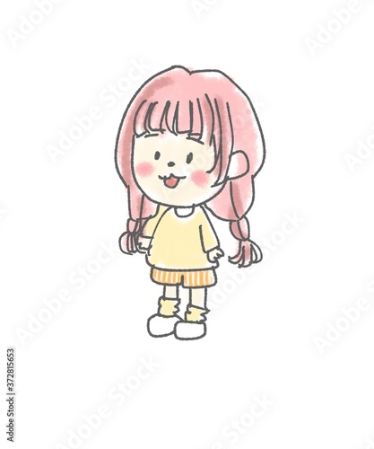 ラフな格好の女の子