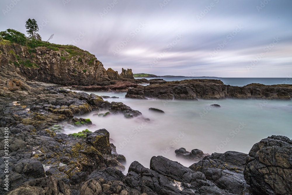 a long exposure on the coast in New South Wales in Australia