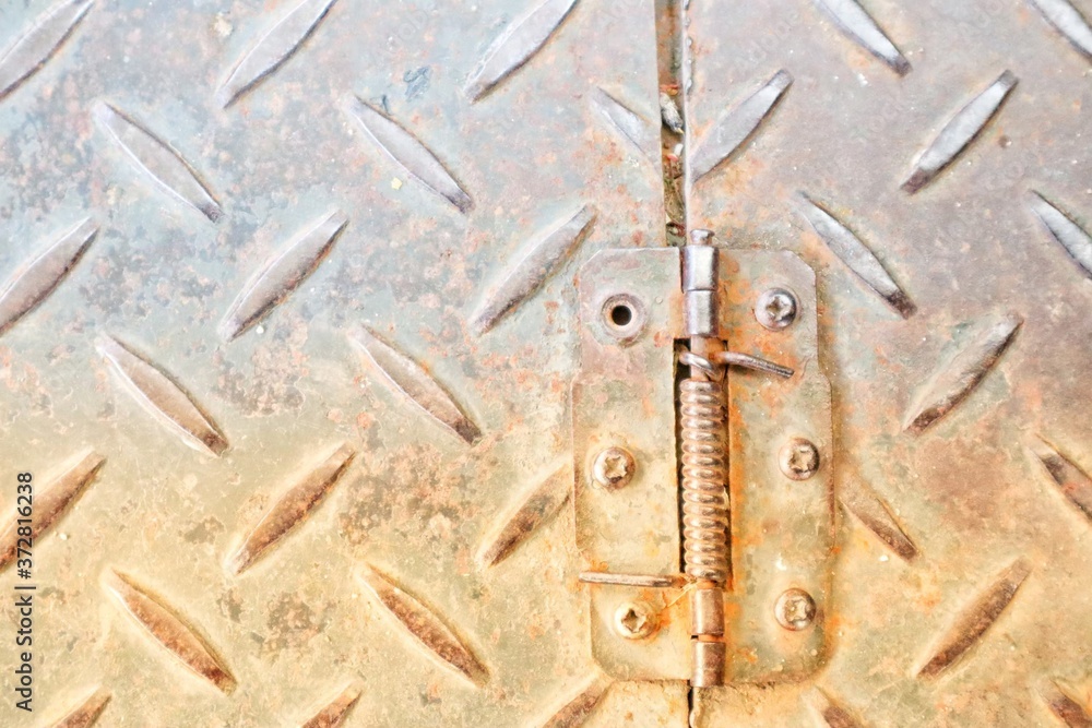 old rusty metal plate