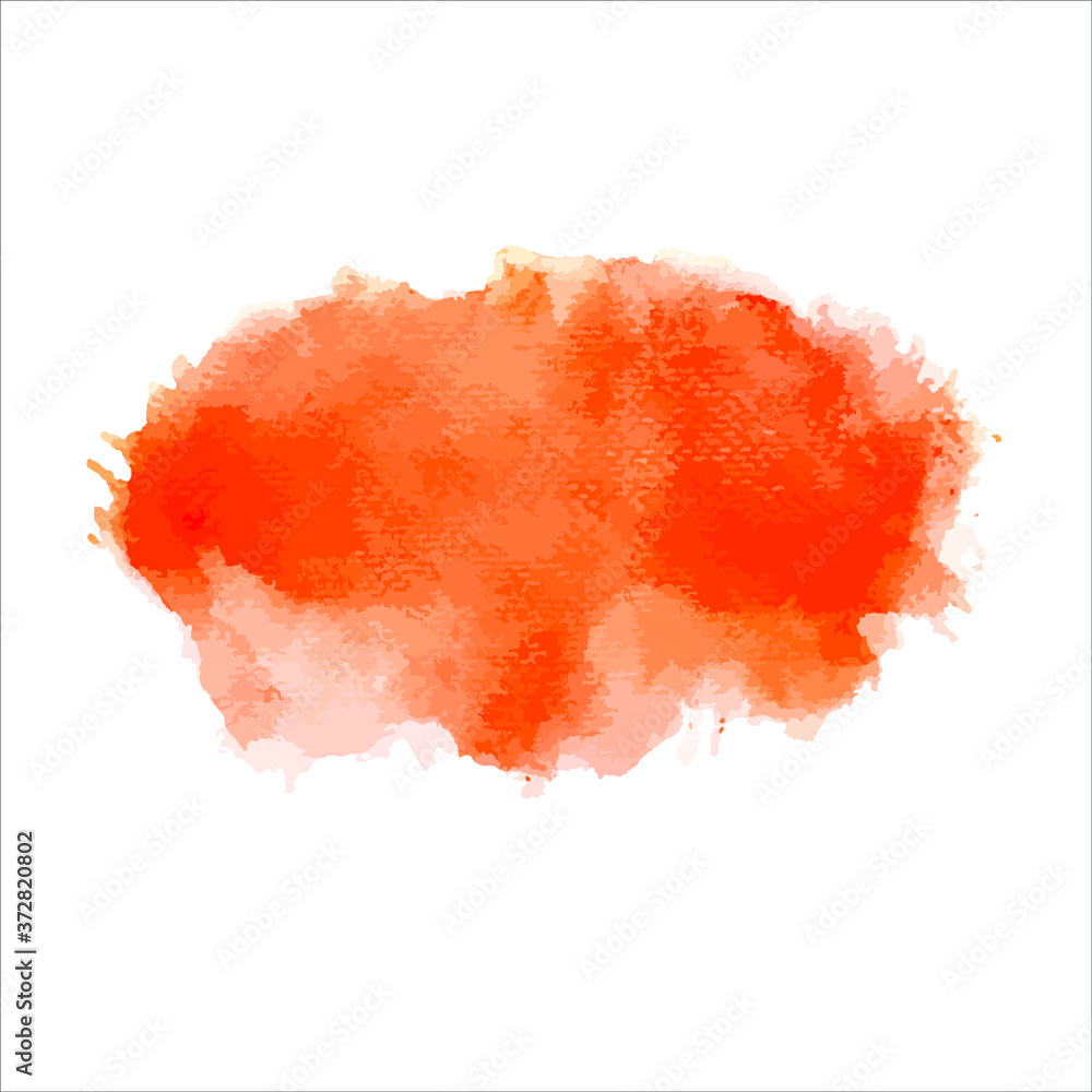 orange watercolor paint of splashes.