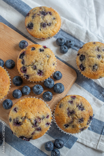 sweet home made vanilla blueberry muffins