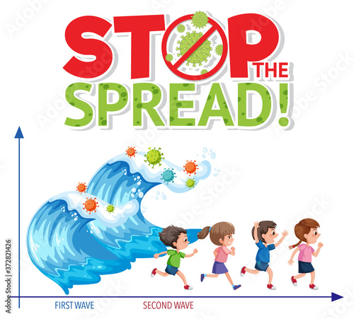 Stop spreading coronavirus sign