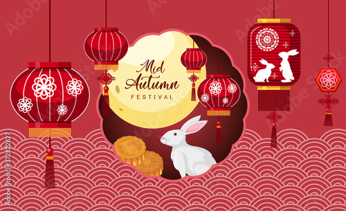 Chinese mid autumn festival background