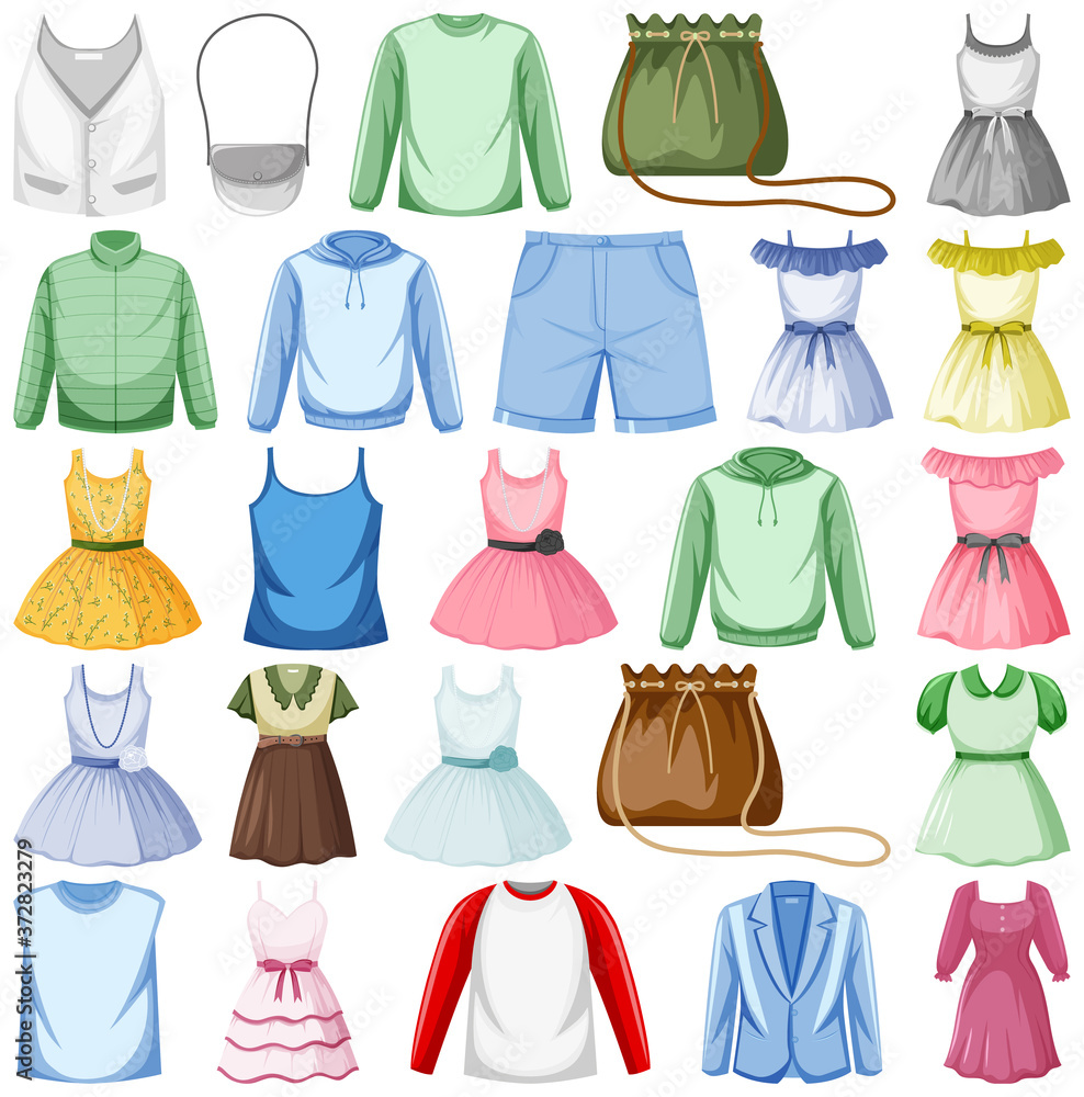 Set of fashion outfits Set of fashion outfits