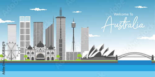 Downtown Sydney skyline in ...