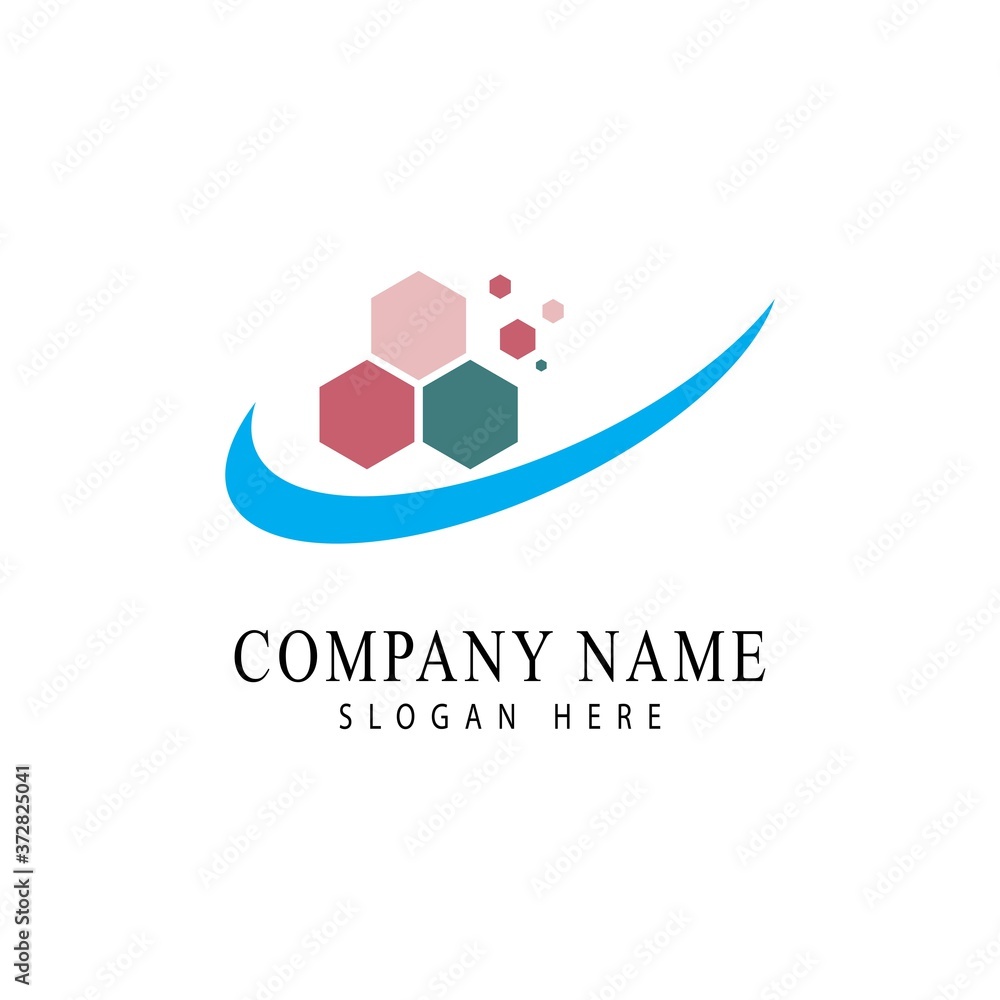 Fototapeta premium Abstract medical background substance and molecules