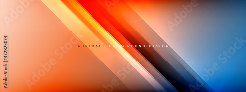 Motion concept neon shiny lines on liquid color gradients abstract backgrounds. Dynamic shadows and lights templates for text
