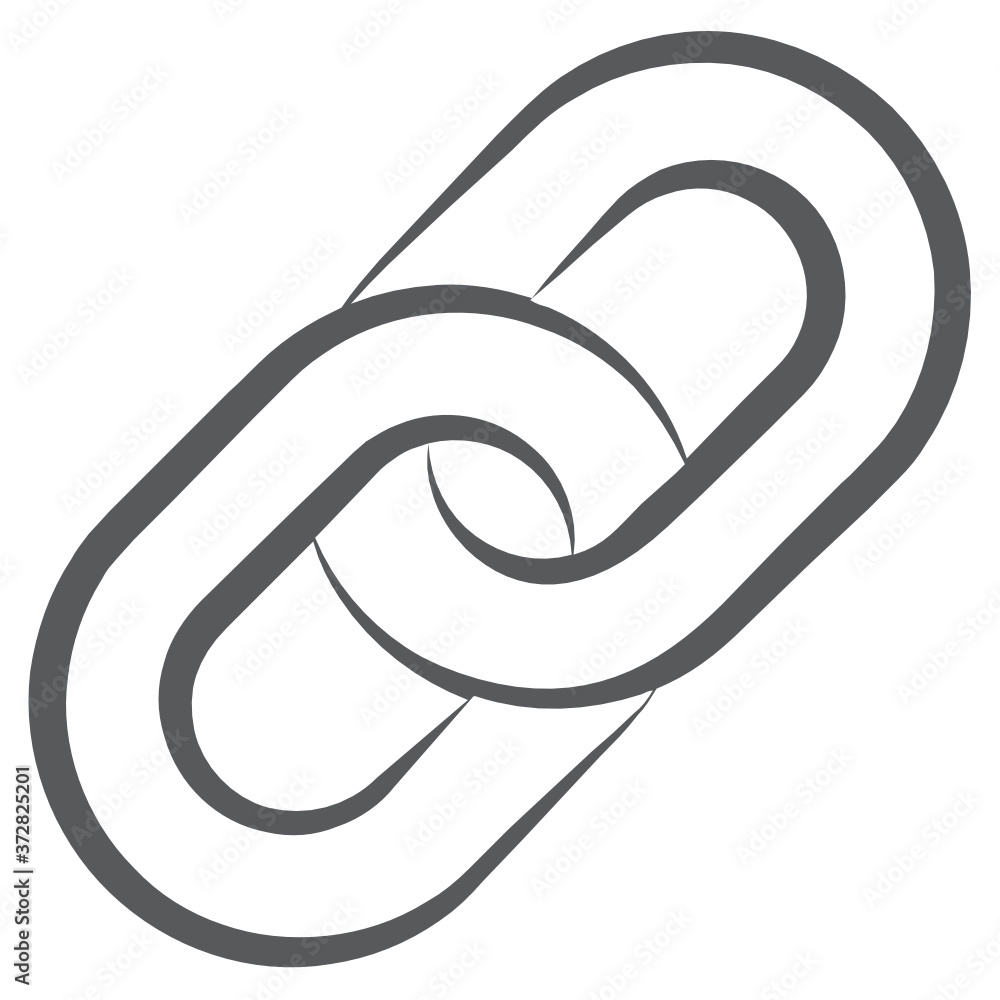 Chain link connection, linkage icon in doodle style.
Chain link connection, linkage icon in doodle style.