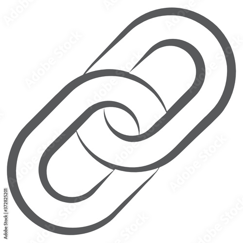 
Chain link connection, linkage icon in doodle style.
