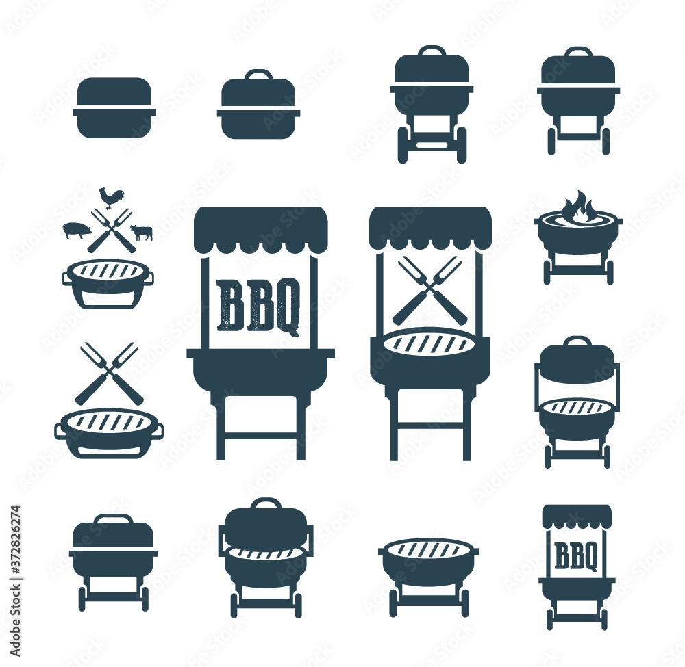 barbecue icons barbecue icons