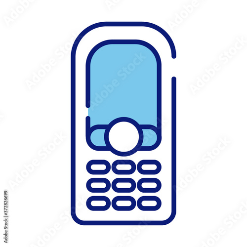 cellphone device line and fill style icon