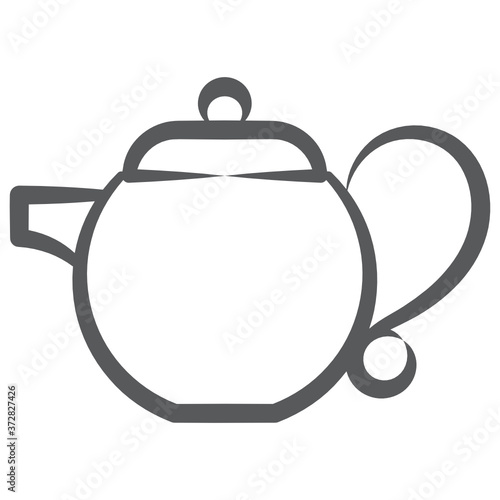 
Tea kettle vector design, kitchen utensil icon style 
