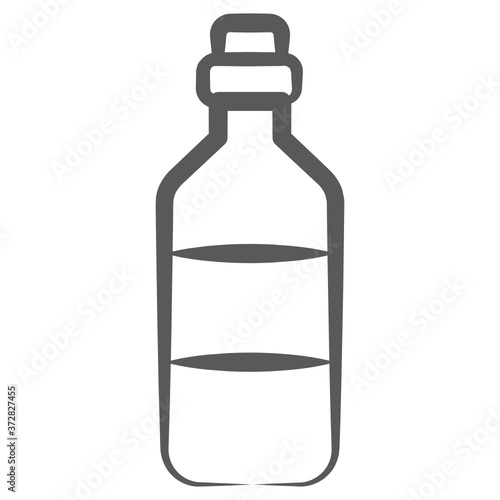 
Design of vinegar in doodle line style 
