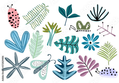 Colorful floral childish se...