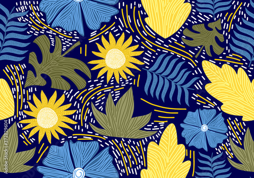 Seamless vintage pattern wi...